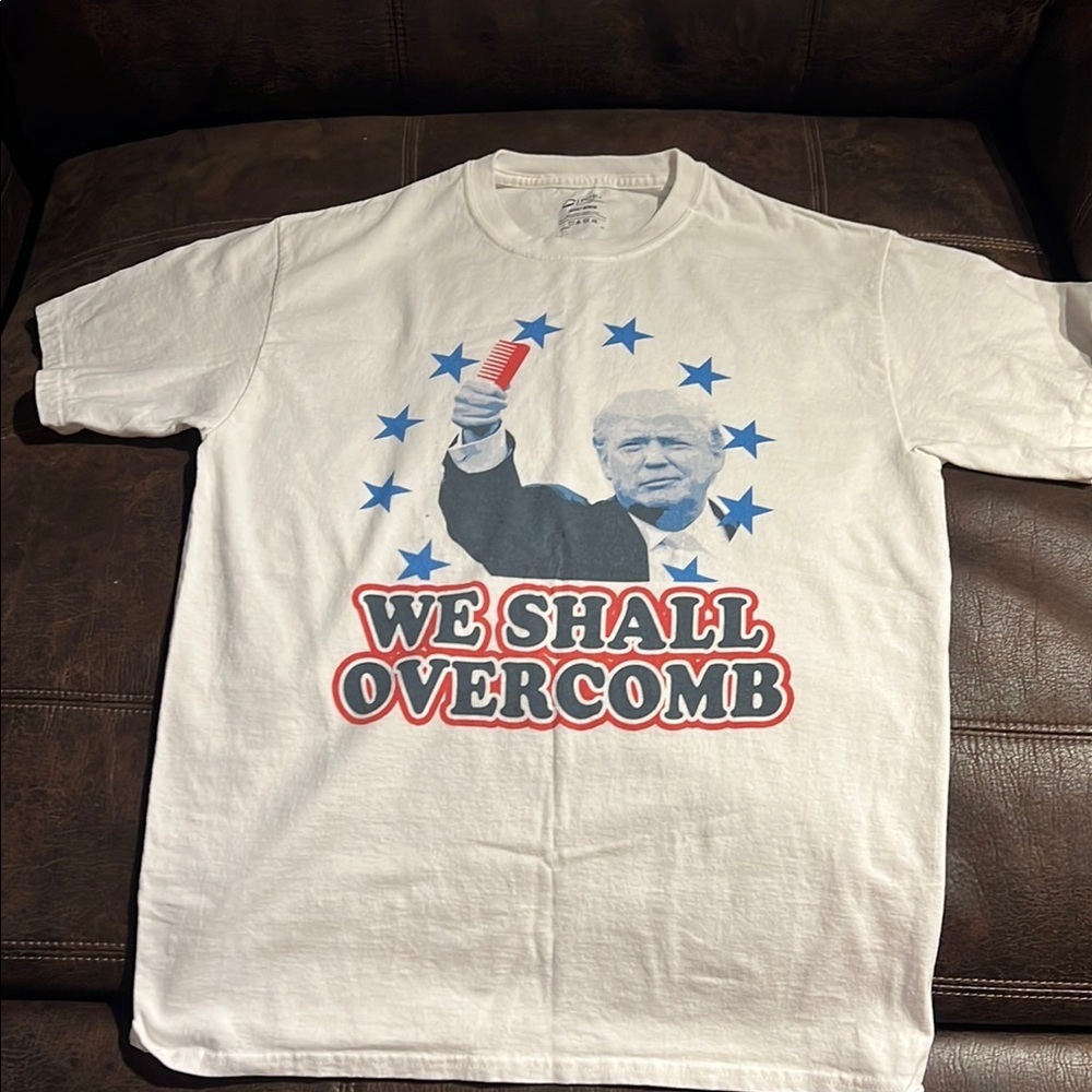 Port and Company White and Blue Short Sleeve Tee